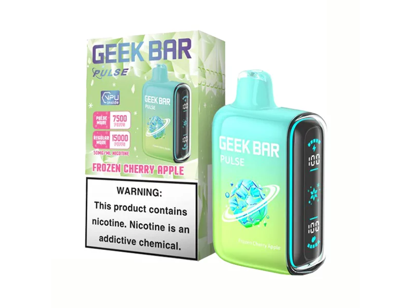 Geek bar pulse 15k puffs frozen cherry apple