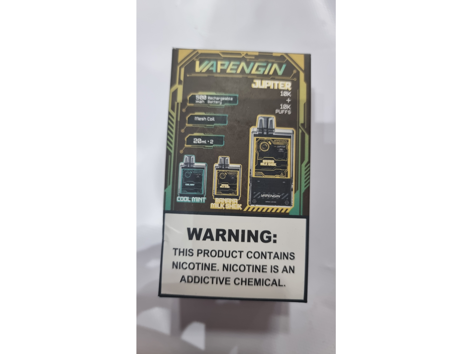 Vapengin 20k puffs cool mint + banana milk sheik