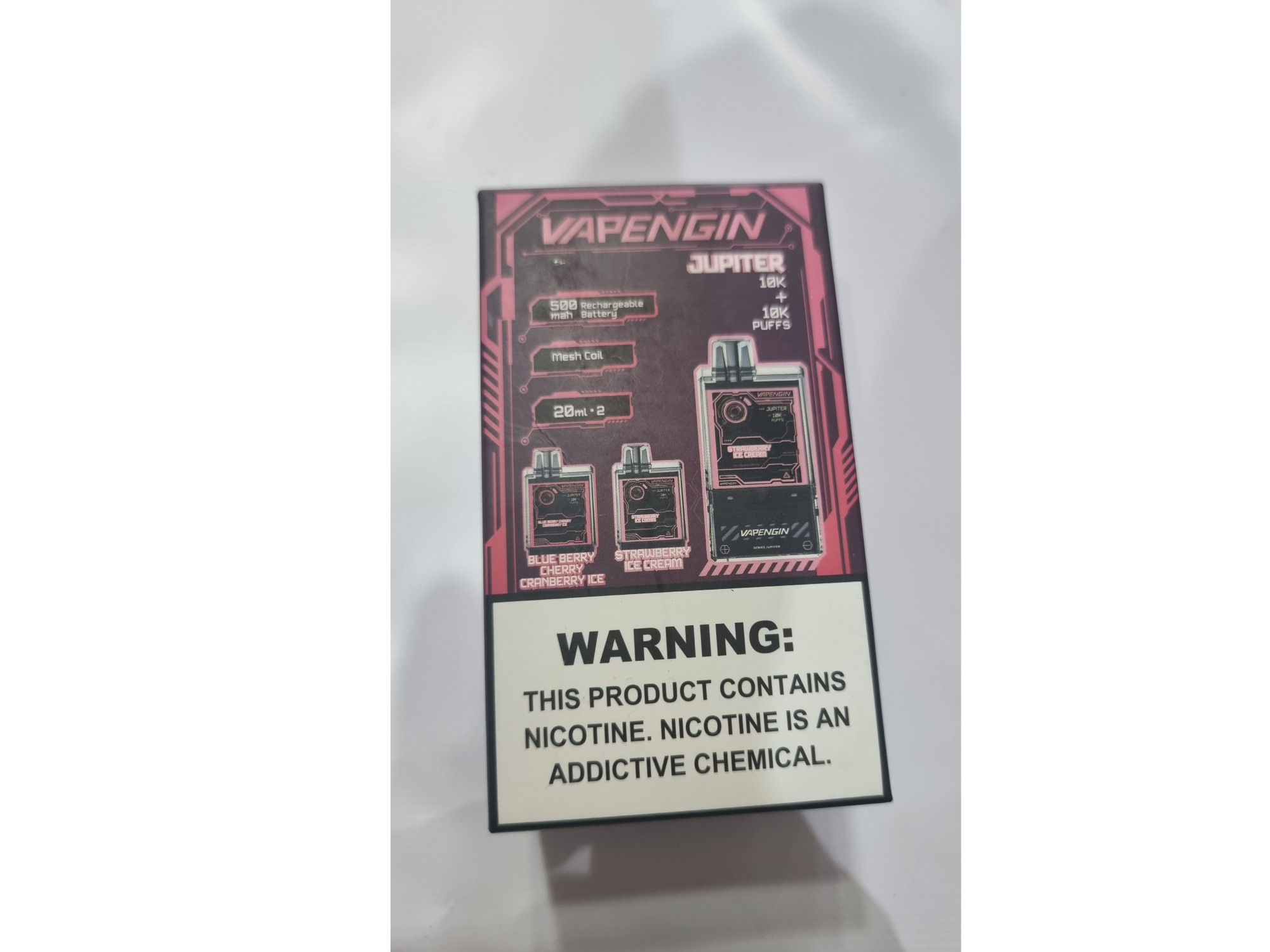 Vapengin 20k puffs blue berry cherry cranberry + strawberry ice cream