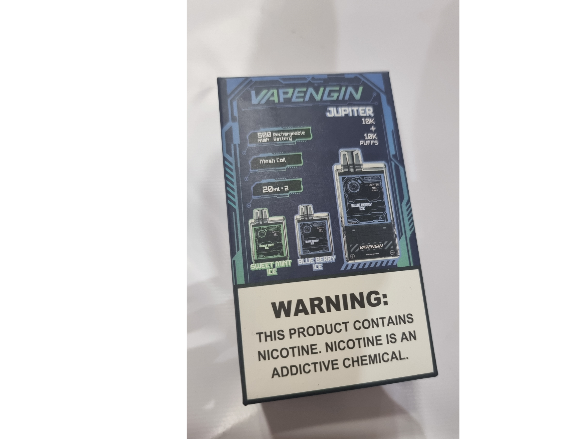 Vapengin 20k puffs sweet mint ice + blue berry ice