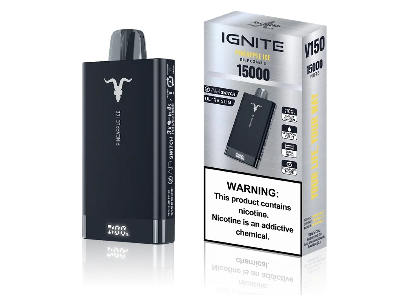 Ignite v150 15000 puffs pineapple ice