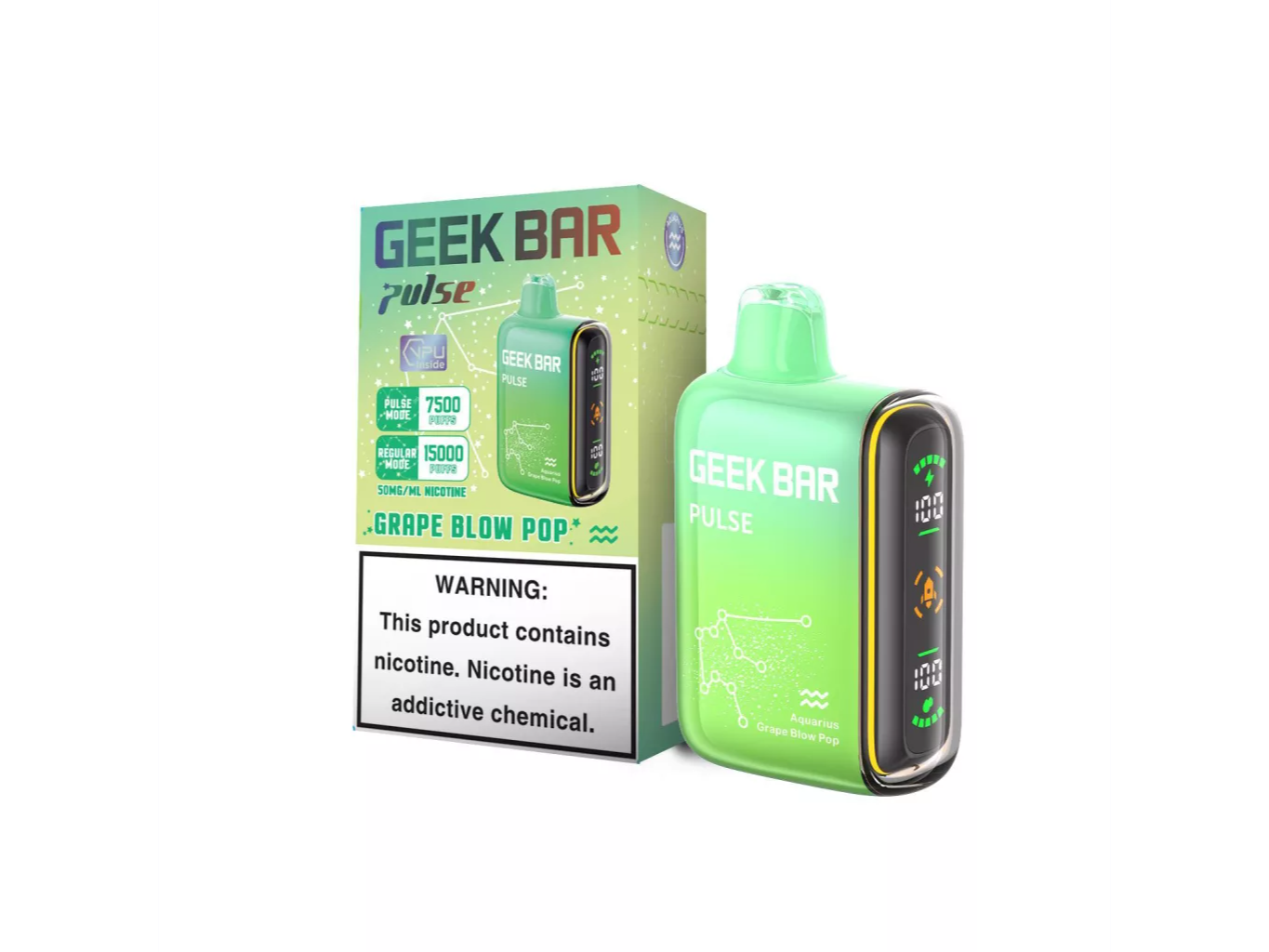 Geek bar pulse 15k puffs grape blow pop