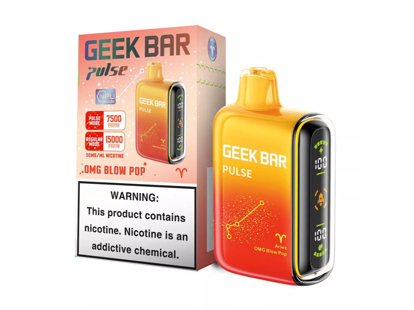 Geek bar pulse 15k puffs omg blow pop