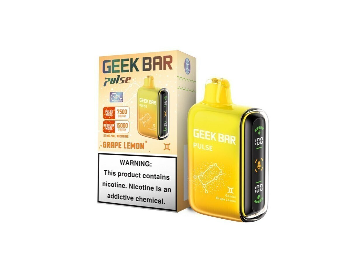 Geekbar pulse 15k puffs grape lemon