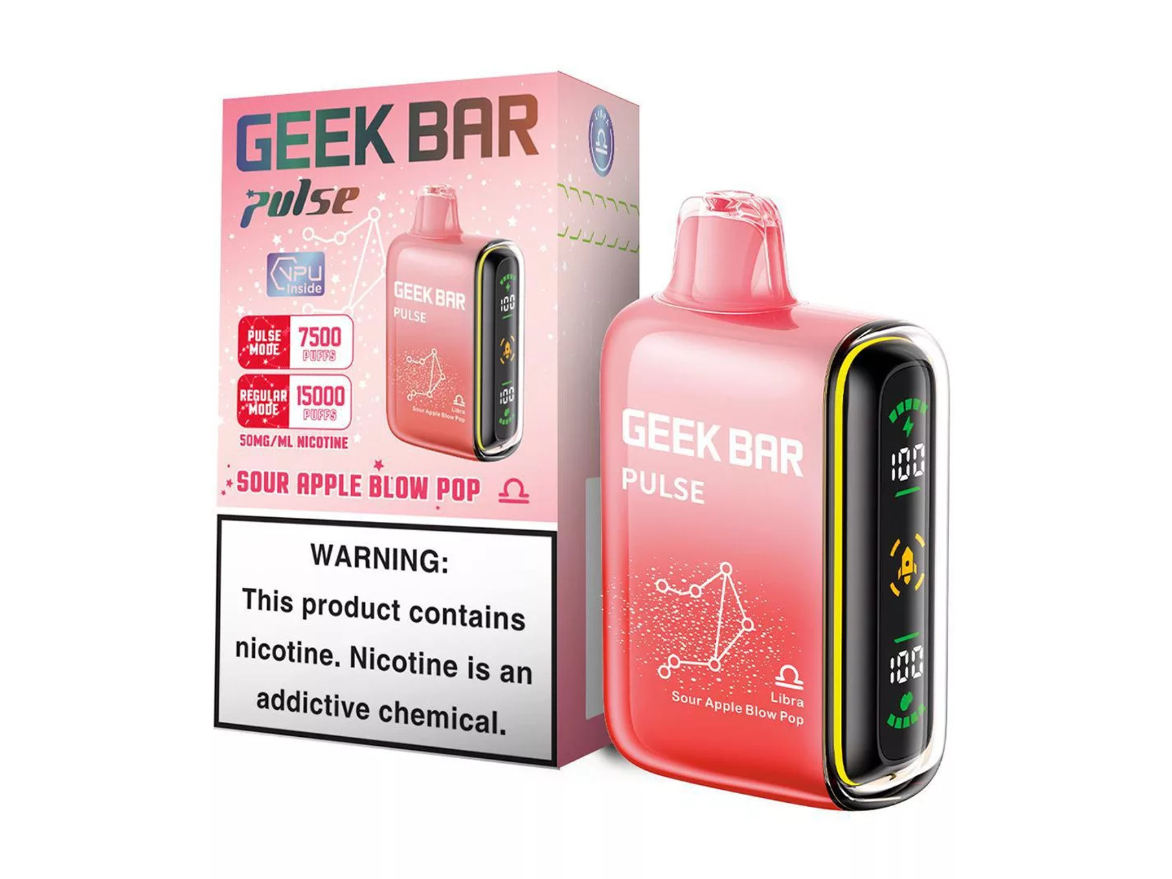 Geekbar pulse 15k puffs sour apple b pop