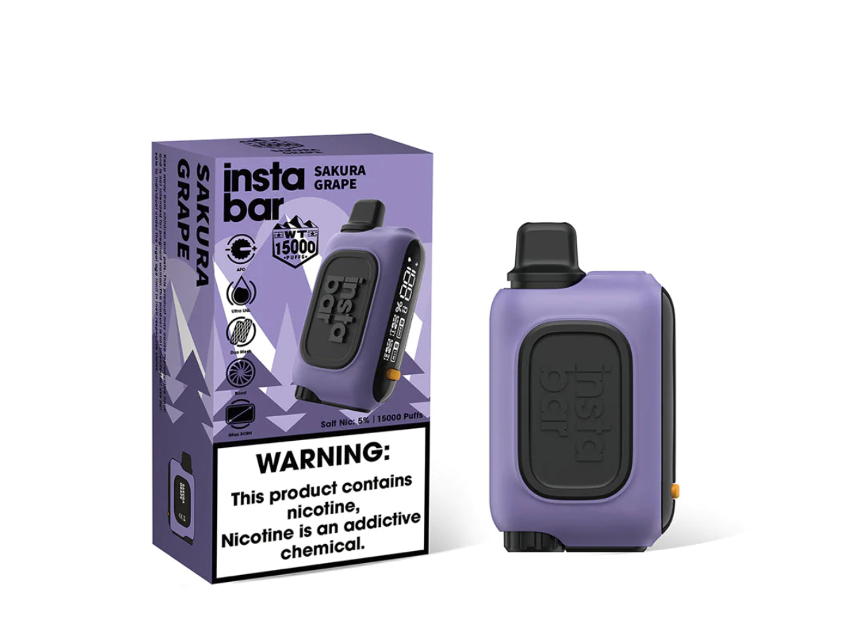 Instabar wt 15000 puffs sakura grape