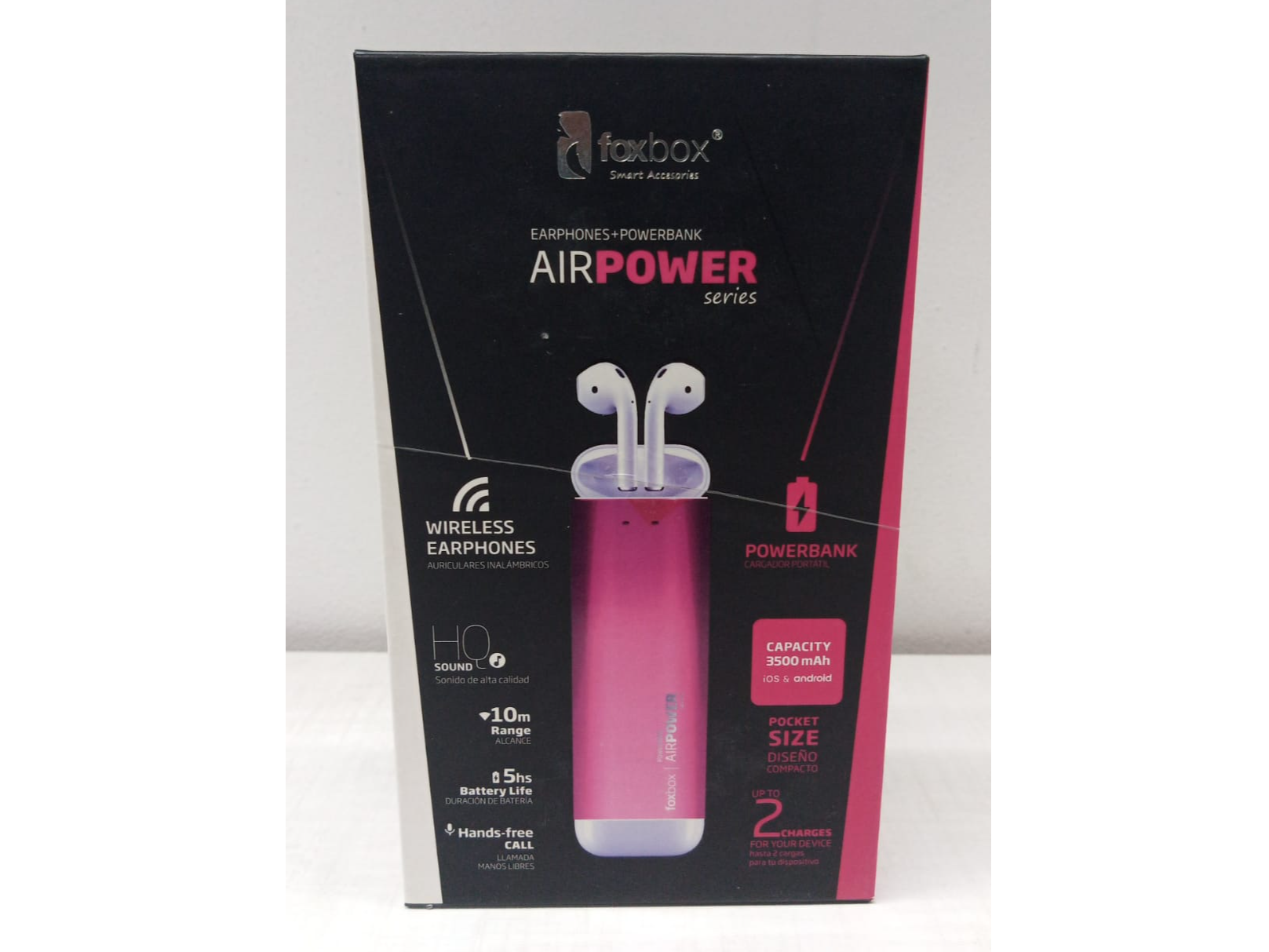 Auriculares FOXBOX - AIR POWER series  - EARPHONES + POWERBANK