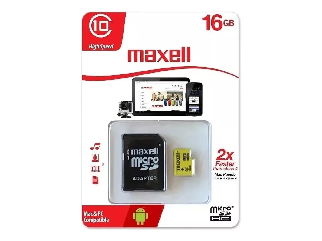 Micro SD MAXELL - HIGH SPEED - 16GB