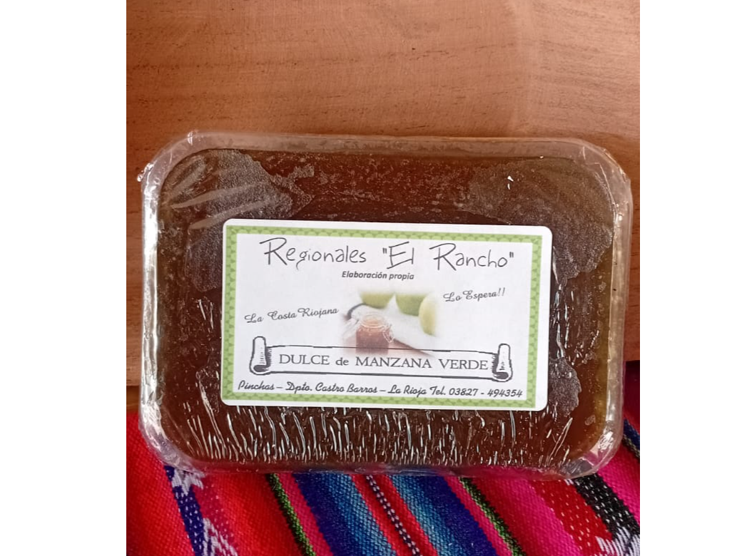 Dulce de manzana verde en pan
