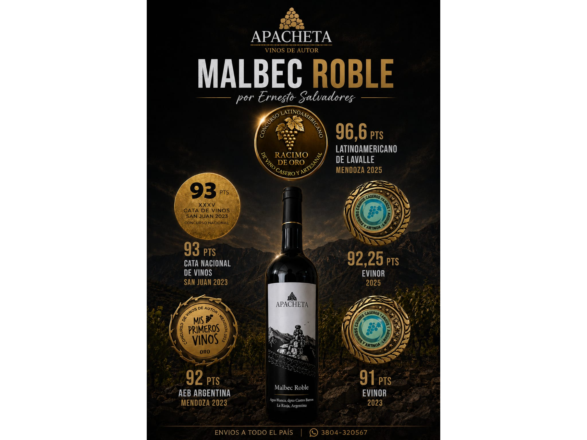Malbec roble "Apacheta"