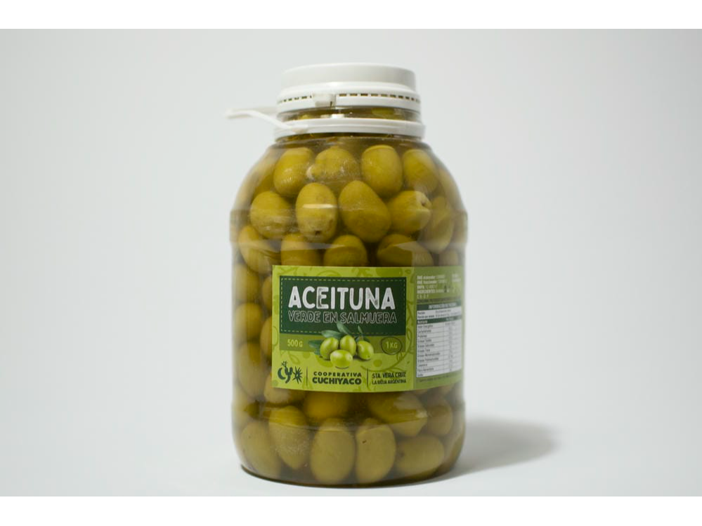 Aceitunas verdes en salmuera "Cuchiyaco"