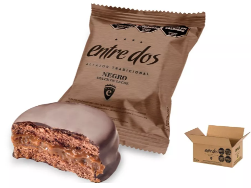 Caja x 32u. Alfajores Negro Entre Dos x 45g.