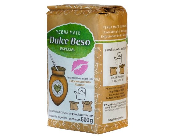 Pack x 6 Yerba Mate Dulce beso barbacuá 500grs.