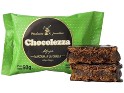 Caja exhibidora x12u. Manzana a la canela Chocolezza 50grs.