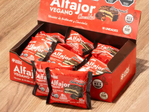 Alfajor vegano Avellana con baño x 18u.