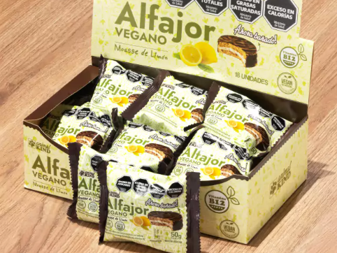 Alfajor vegano Limón bañado x 18u.