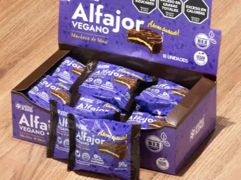 Alfajor vegano Maní bañado x 18u.