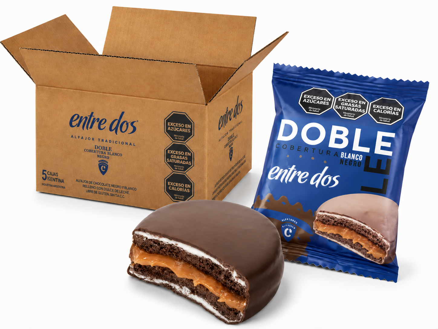 Caja x 32u. Doble Cobertura Choco Intenso Entre Dos x 55g.