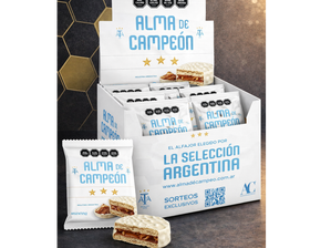 Alfajor Alma de Campeón x 70grs. Blanco - Caja x12u de Distribuidora_babilonia