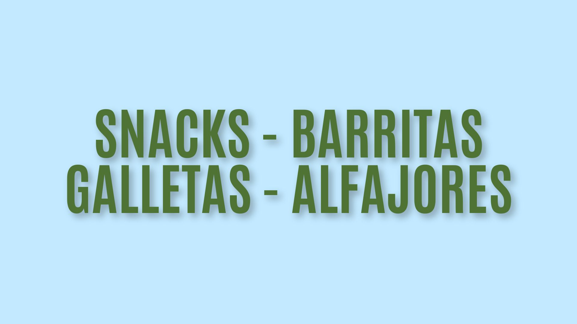 Snacks/Barritas/Galletas/Alfajores