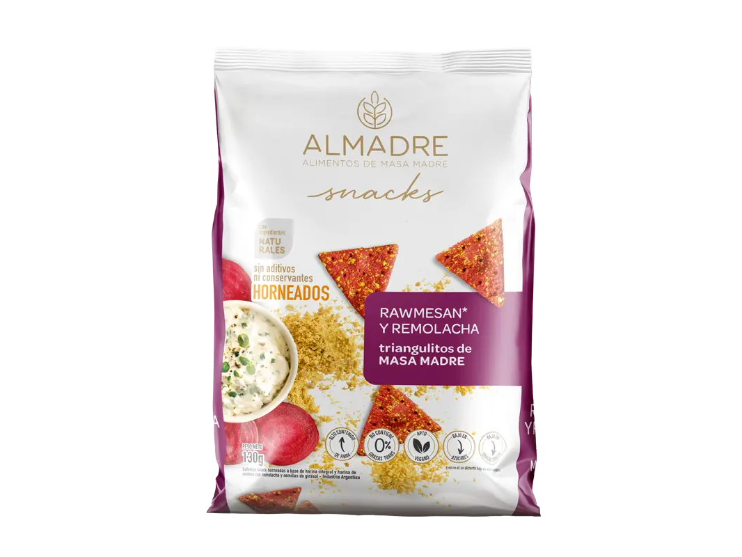 SNACKS DE MASA MADRE RAWMESAN Y REMOLACHA