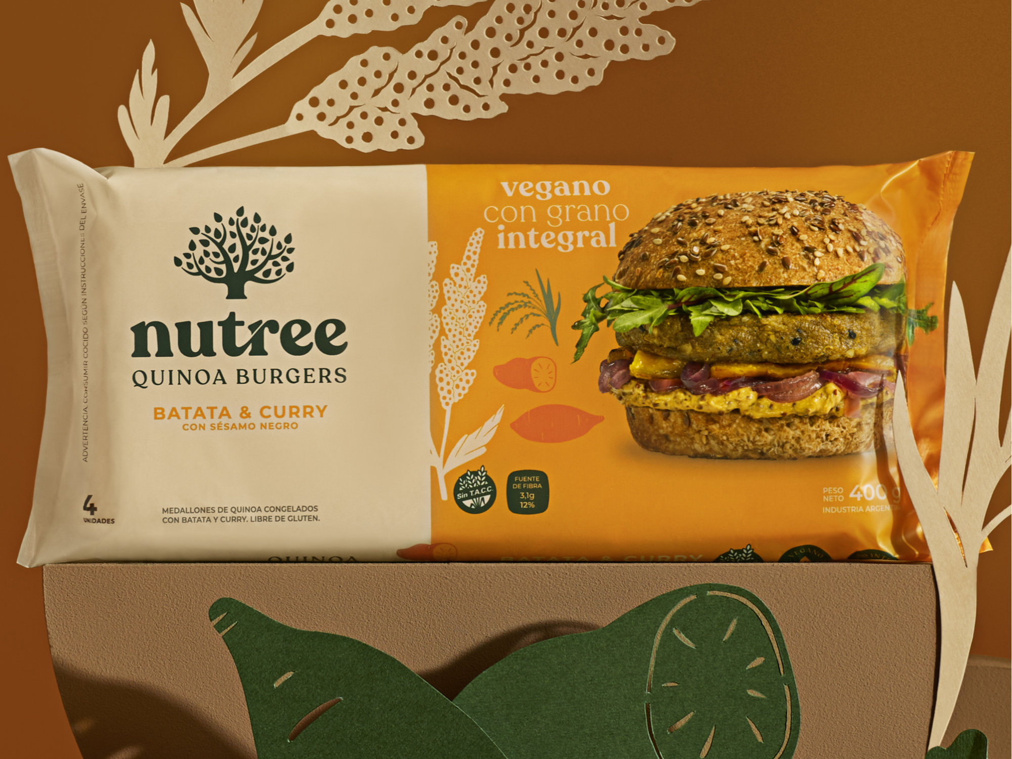 MEDALLÓN QUINOA, BATATA Y CURRY