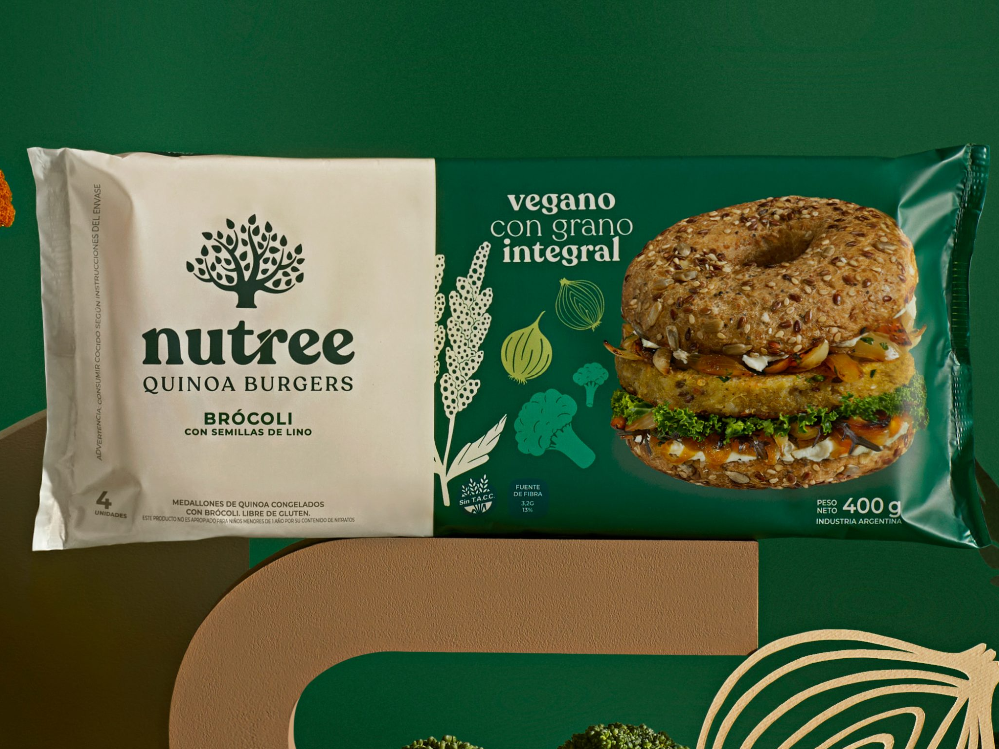 MEDALLÓN DE QUINOA Y BRÓCOLI