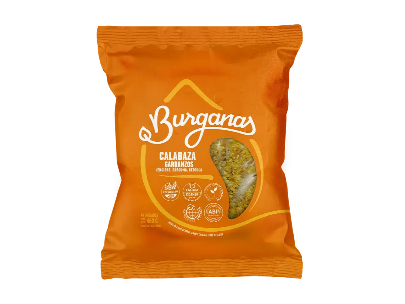MEDALLÓN DE CALABAZA - GARBANZOS -JERGIBRE - CÚRCUMA - CEBOLLA