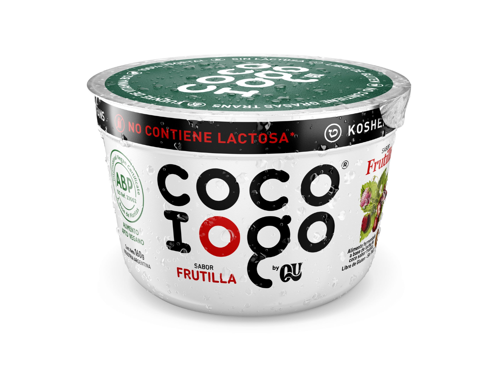 YOGURT A BASE DE COCO FRUTILLA