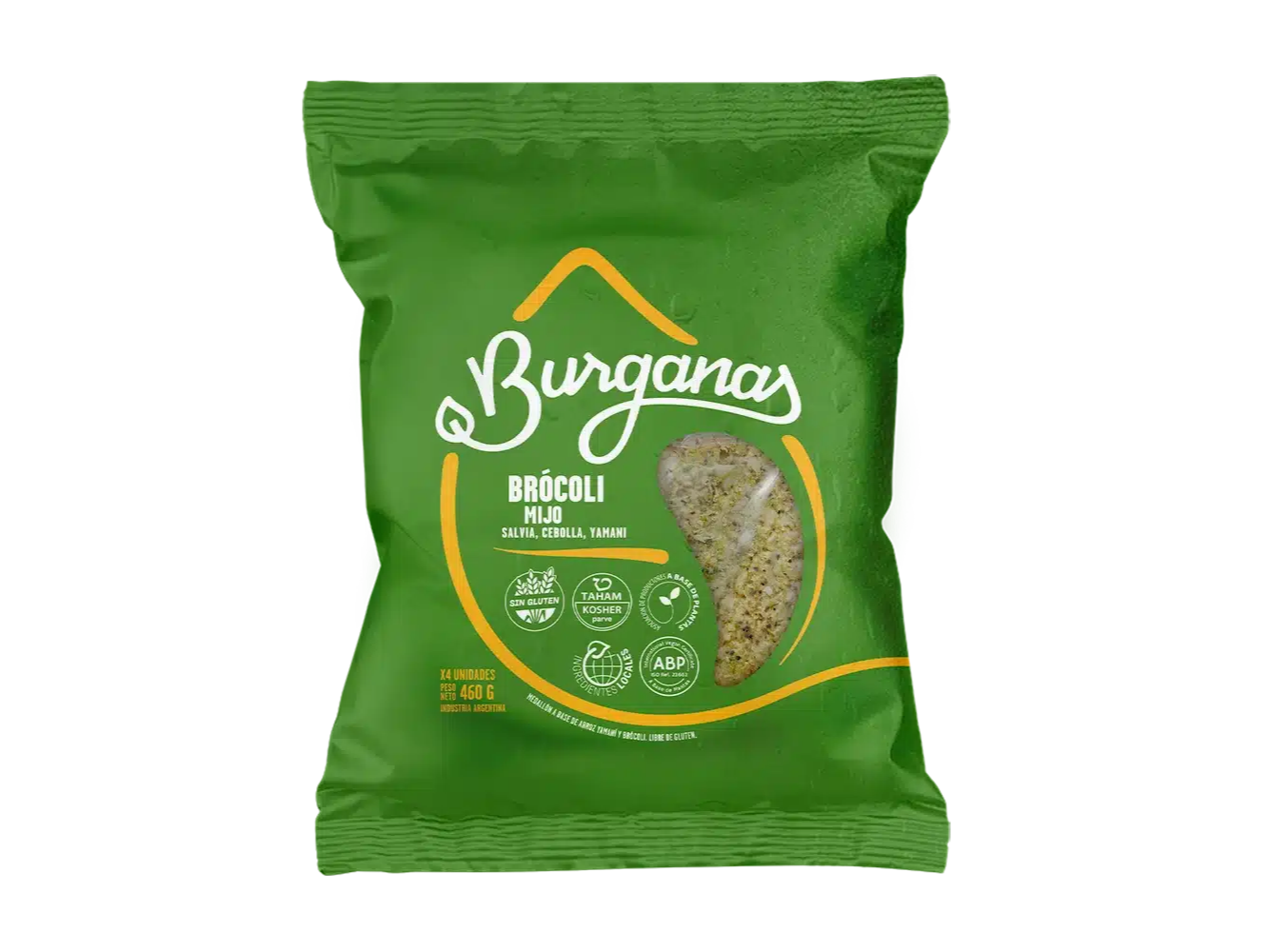 MEDALLÓN DE BRÓCOLI - MIJO -SALVIA - CEBOLLA -ARROZ YAMANÍ