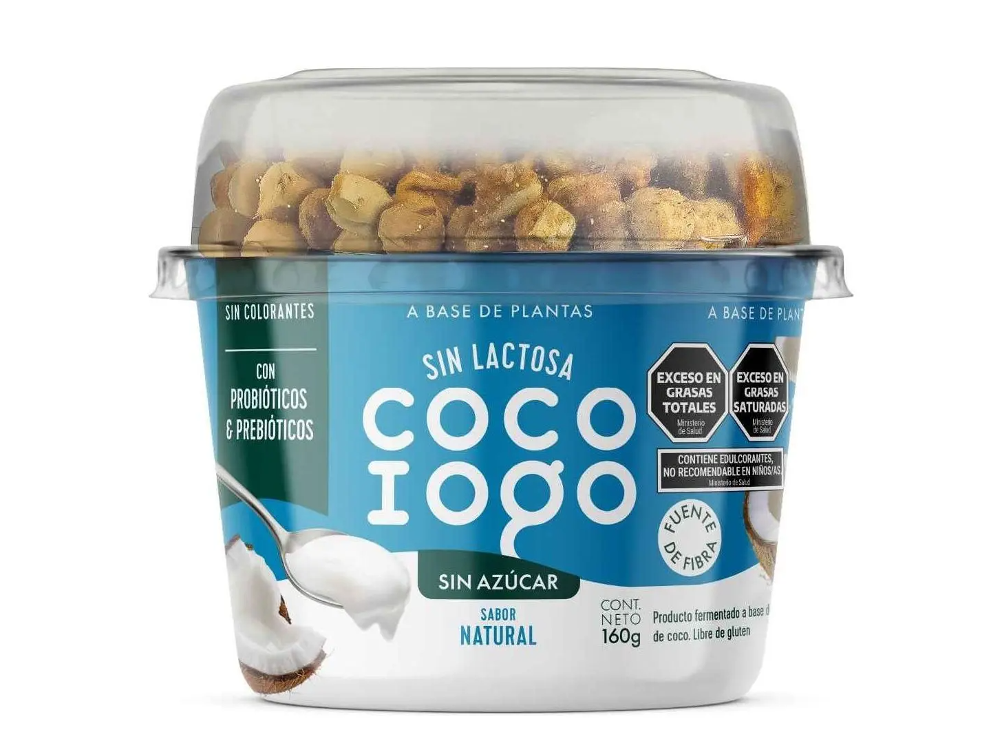 YOGURT A BASE DE COCO SIN AZÚCAR NATURAL CON GRANOLA