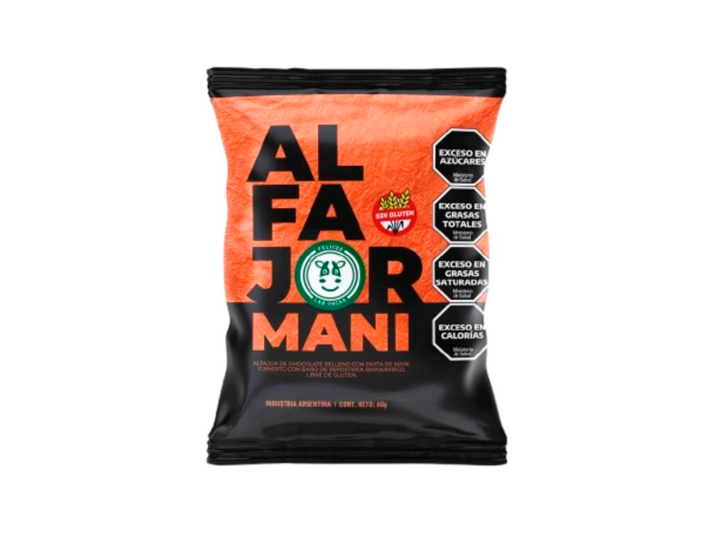 ALFAJOR RELLENO DE PASTA DE MANÍ BAÑADO EN CHOCOLATE VEGANO