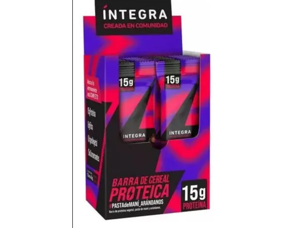 BARRA PROTEICA DE PASTA DE MANÍ Y ARÁNDANOS
