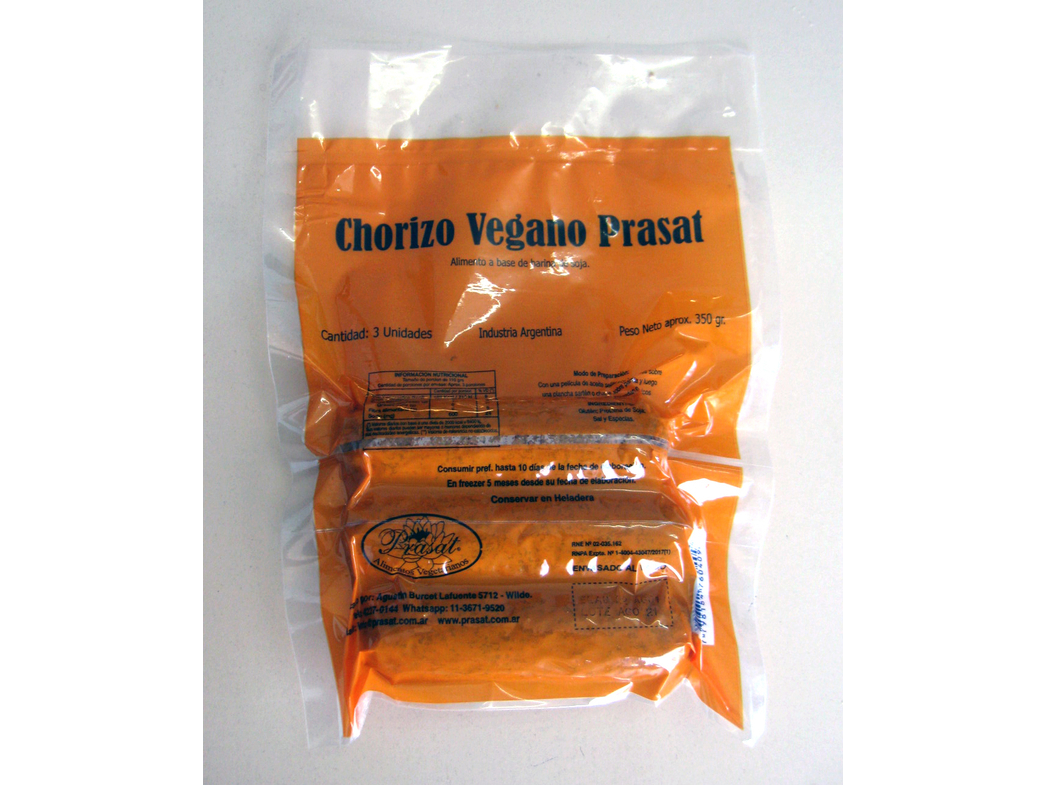 CHORIZO A BASE DE SOJA Y SEITAN