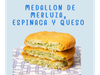 Medallon de merluza, esp y muzzarella