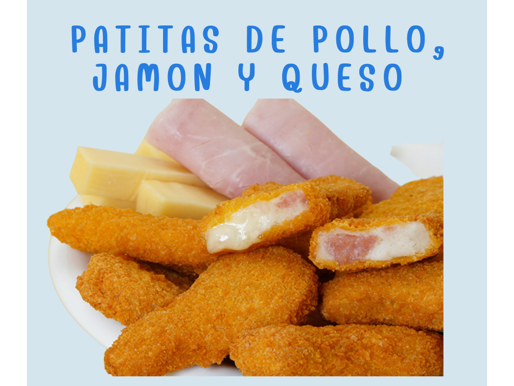 Patitas de pollo, jamon y queso - 1kg