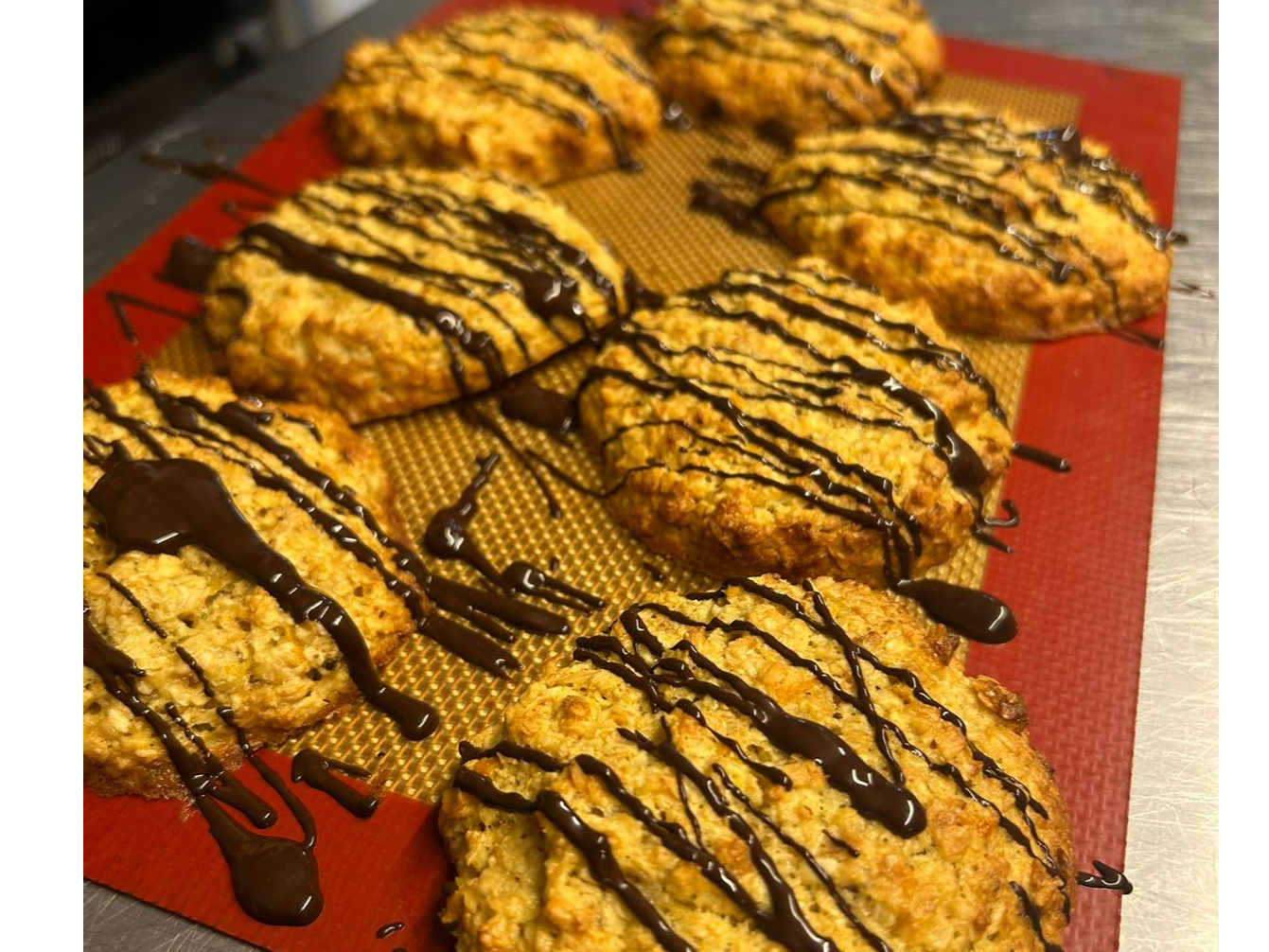 galleta de avena y naranja