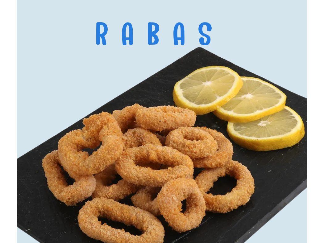 Rabas (aros de calamar rebozados)