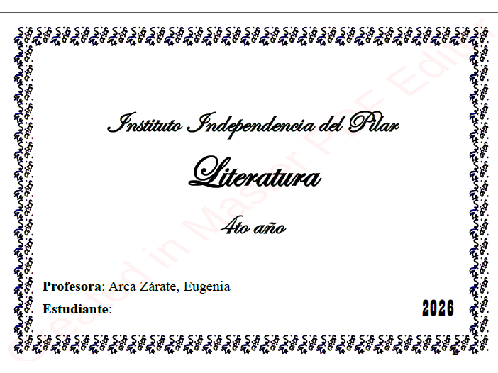 LITERATURA 4ªº- Prof  Eugenia Arca Zárate