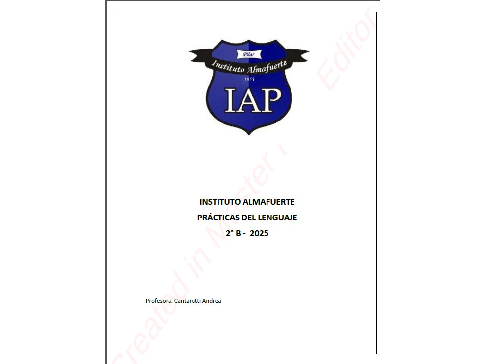 PRÁCTICAS DEL LENGUAJE 2DO Prof Cantarutti