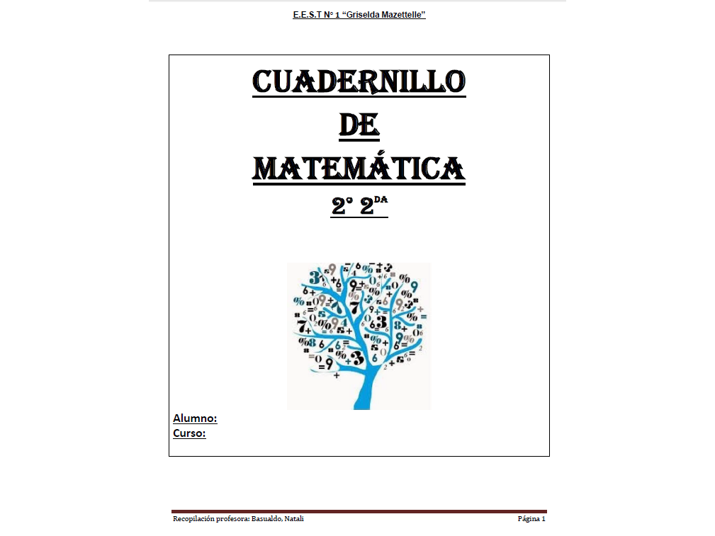 MATEMÁTICA 2º2ª Prof Basualdo