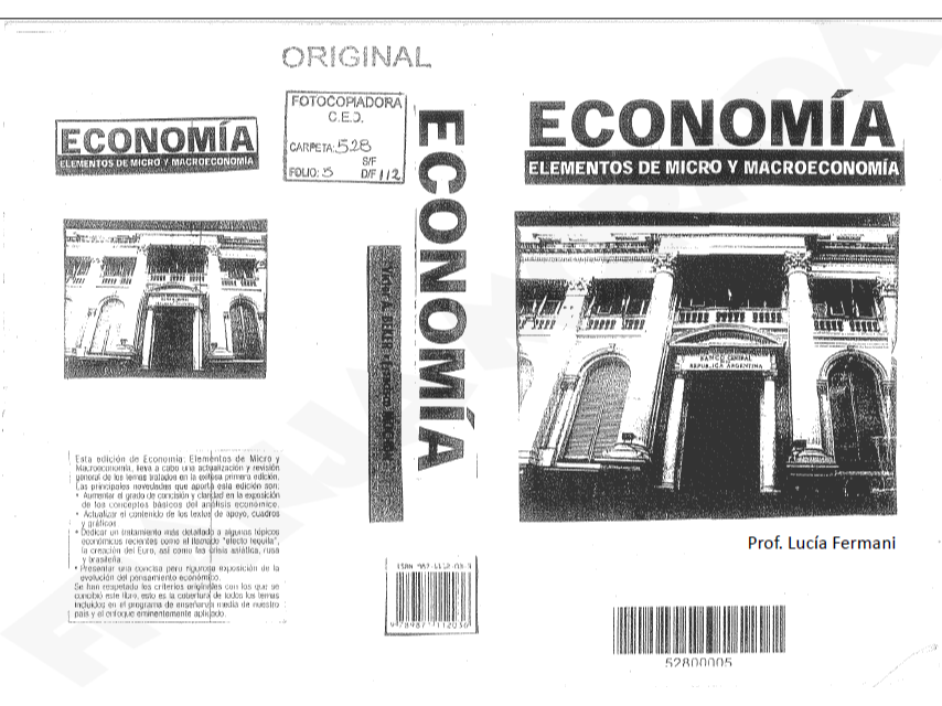 MICRO Y MACRO ECONOMIA - Prof Lucía Fermani