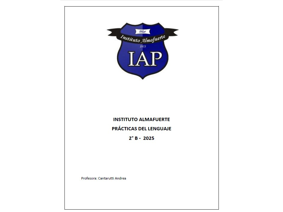 PRÁCTICAS DEL LENGUAJE 2DO B Prof Cantarutti