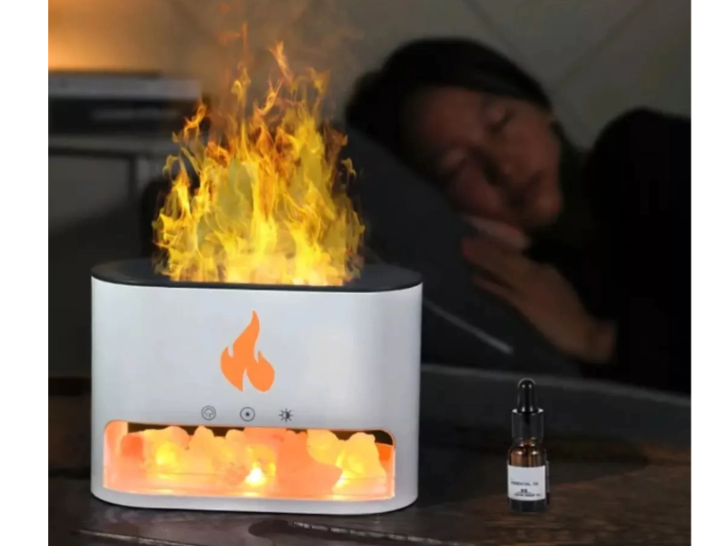 Humificador llama con piedras de sal