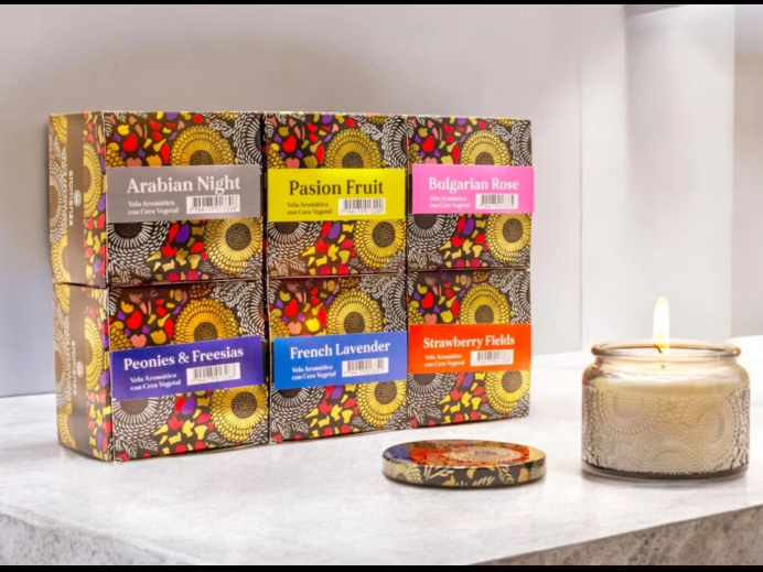 Vela aromática vidrio 5 x 7 cm