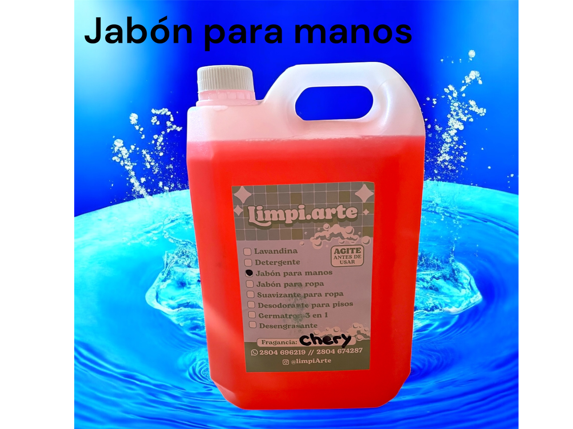 Jabón para manos x 5 littos