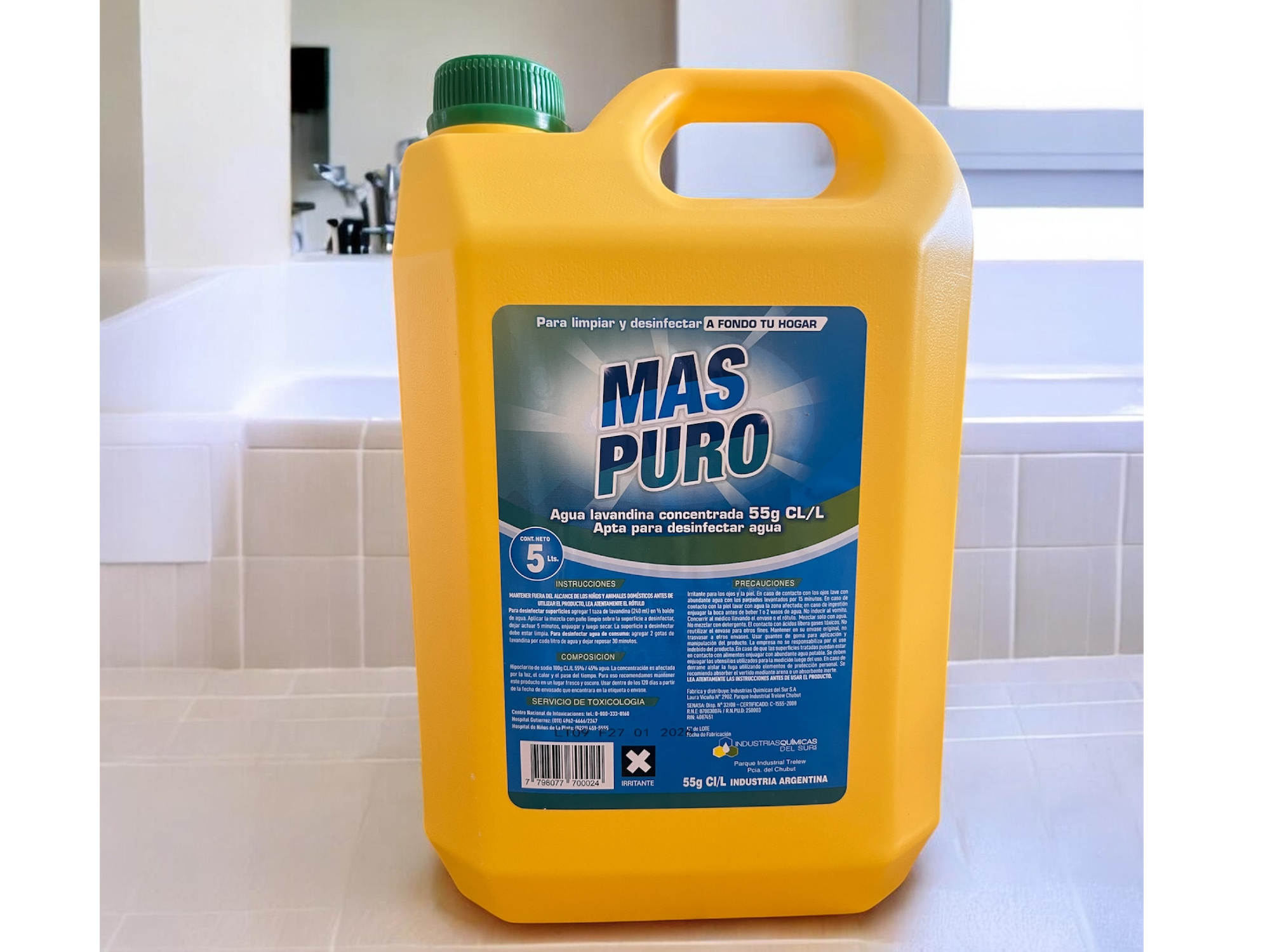 Lavandina más puro 55grs por 5 litros