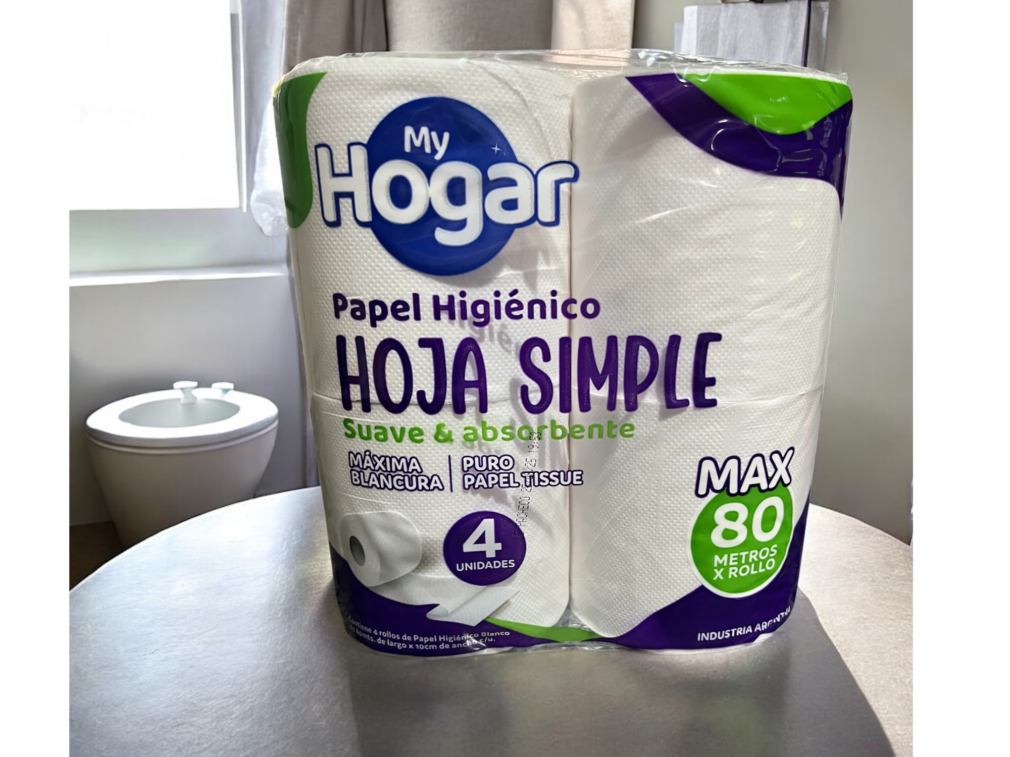 Papel  higiénico 4 x 80 mts