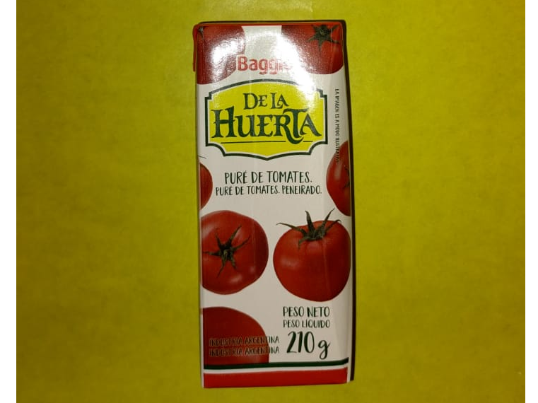 3 unidades Puré tomate huerta 210gr