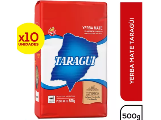 PACK X10 unidades Yerba Taragui 500gr